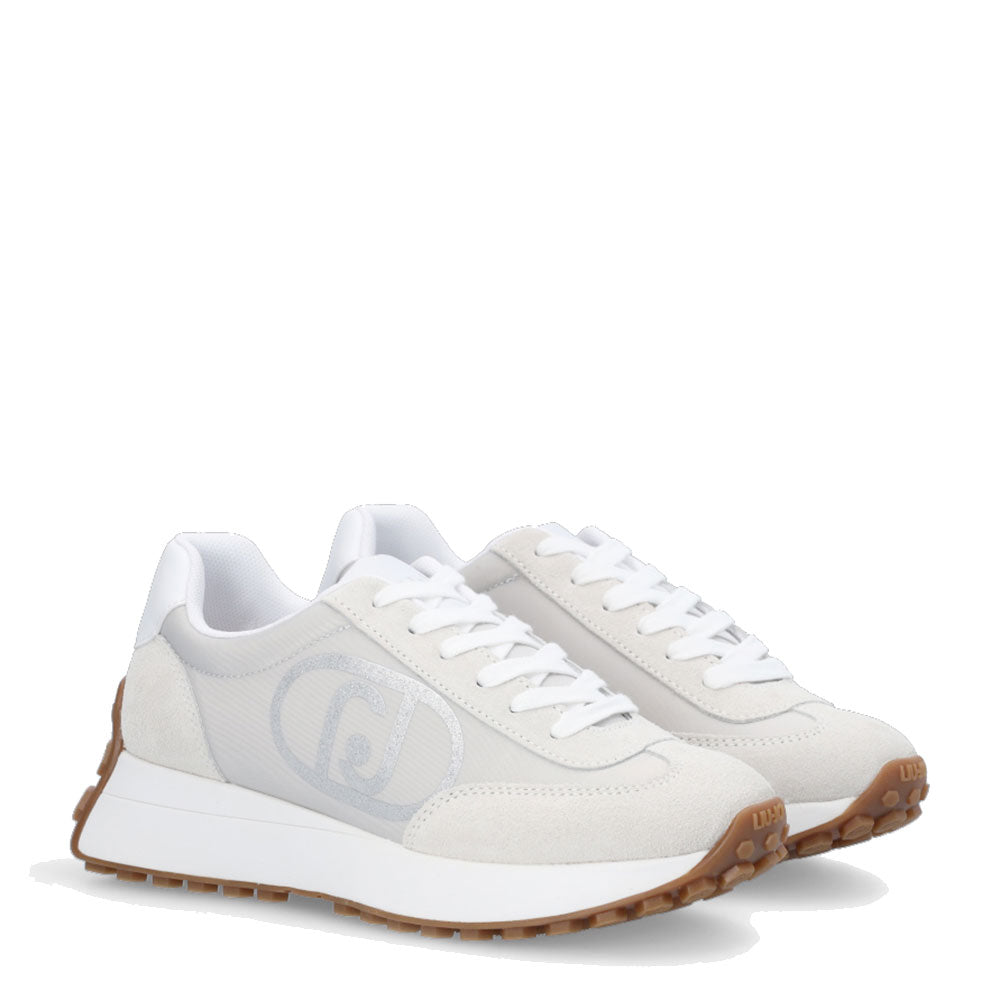 Scarpe Donna LIU JO Sneakers Lolo 09 in Suede e Nylon Bianco