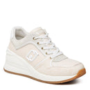 Damenschuhe LIU JO Alyssa 10 Sneakers aus butterfarbenem Leder mit Monogram-Einsätzen