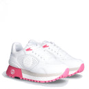 Scarpe Donna LIU JO Sneakers Platform Maxi Wonder 62 con Macro Forature colore Bianco e Rosa