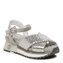 Damenschuhe LIU JO Wonder 11 Maxi-Plateausandalen mit silbernen Pailletten