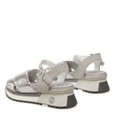 Damenschuhe LIU JO Wonder 11 Maxi-Plateausandalen mit silbernen Pailletten