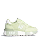 Damenschuhe LIU JO Amazing 25 Plateau-Sneaker aus mintgrünem Wildleder und Mesh