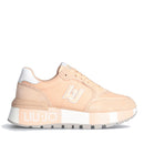 Scarpe Donna LIU JO Sneakers Platform Amazing 25 in Suede e Mesh color Papaya