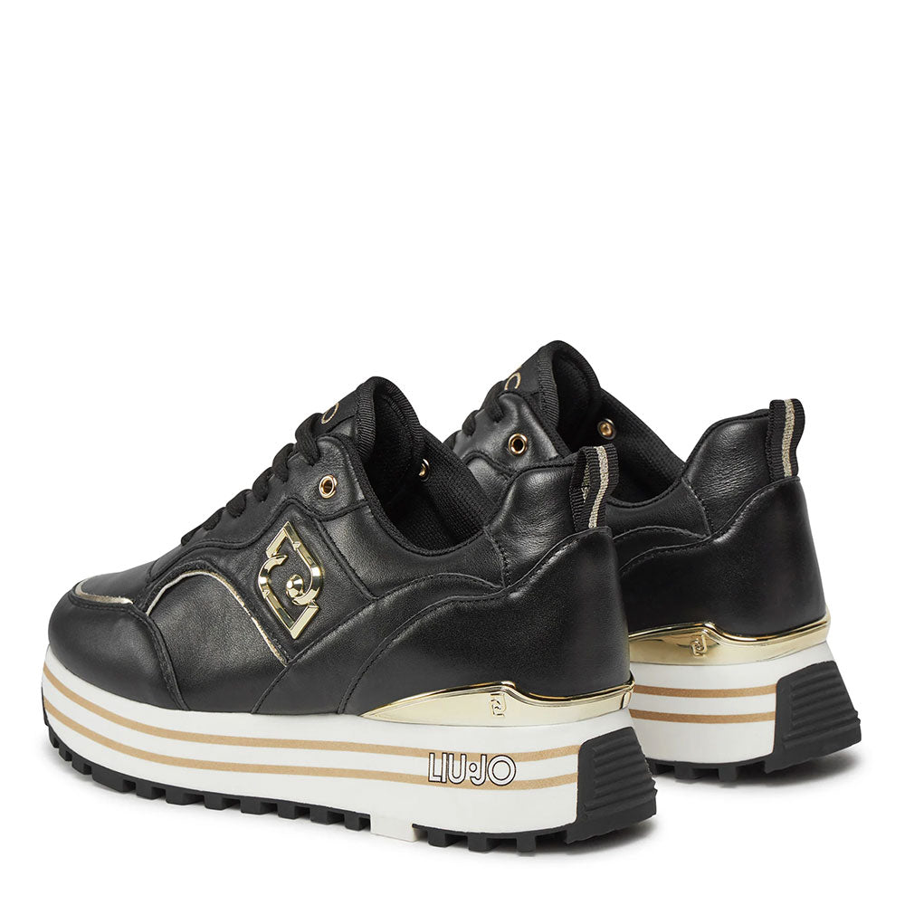 Scarpe Donna LIU JO Sneakers Platform Maxi Wonder 73 in Pelle Nera