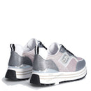 Scarpe Donna LIU JO Sneakers Platform Maxi Wonder 73 con Paillettes Glitterate Argento