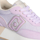 Damenschuhe LIU JO Dreamy 02 Sneakers in Wildleder und Brighty Mesh Lila und Hellgold