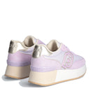 Damenschuhe LIU JO Dreamy 02 Sneakers in Wildleder und Brighty Mesh Lila und Hellgold