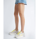 Scarpe Donna LIU JO Sneakers Platform Dreamy 03 in Suede Nylon e Inserti Laminati Grey e Yellow Fluo