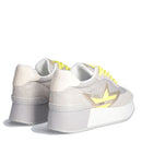 Scarpe Donna LIU JO Sneakers Platform Dreamy 03 in Suede Nylon e Inserti Laminati Grey e Yellow Fluo