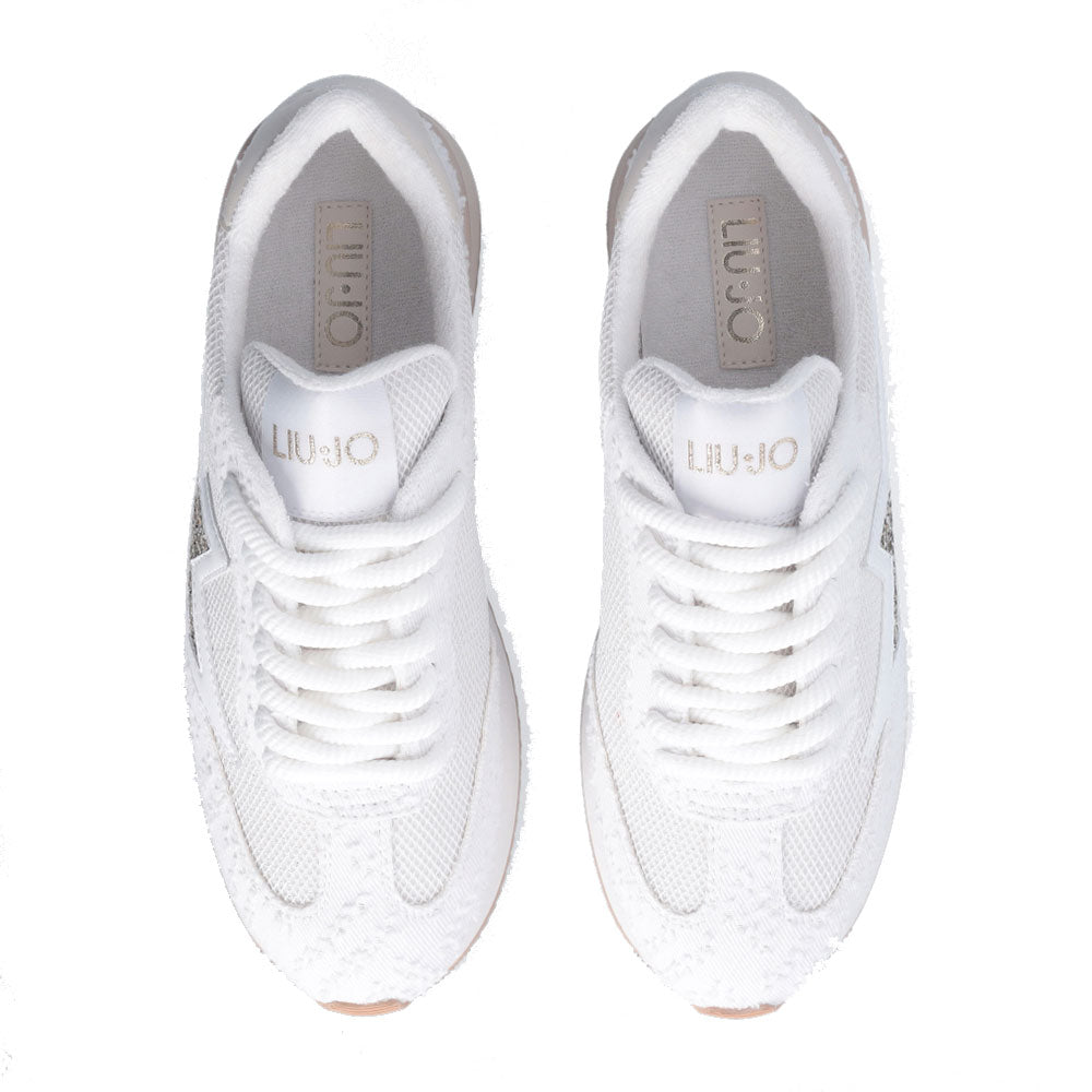 Liu Jo Sneakers Basse Dreamy BF4037PX518 – Donna, Pelle E Poliestere, Suola In Eva E Gomma, Colore Beige