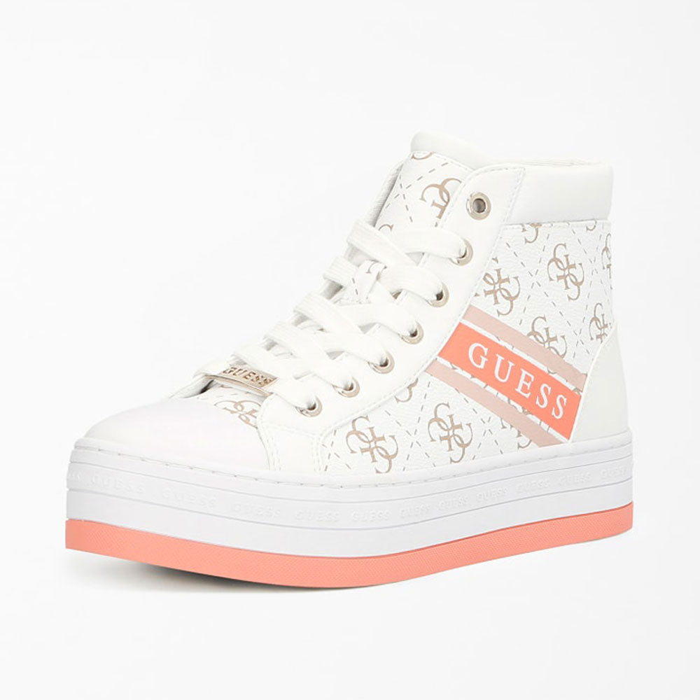 Scarpe Donna GUESS Sneakers Alte Colore Bianco Linea Barron