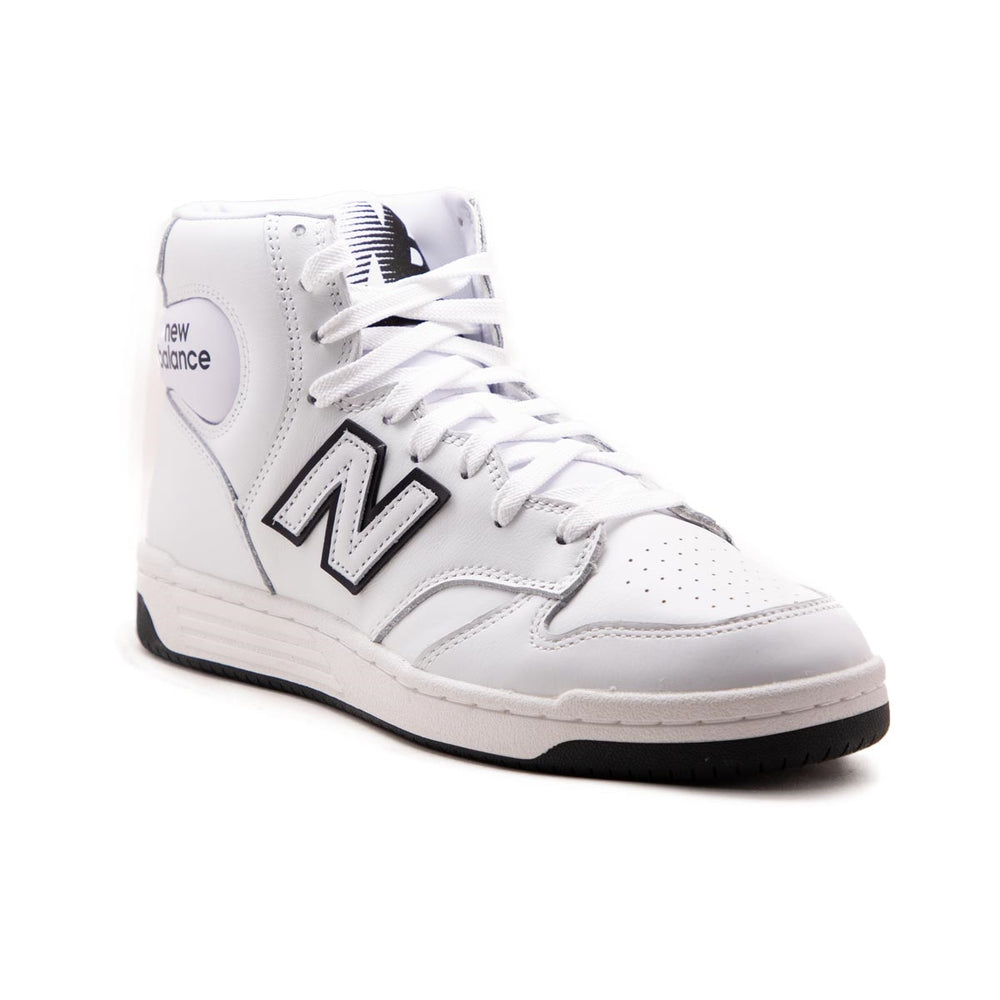 NEW BALANCE Herrenschuhe 480 High Sneakers aus weißem und schwarzem Leder