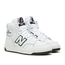 Scarpe Uomo NEW BALANCE Sneakers Alte 480 in Pelle colore White e Black