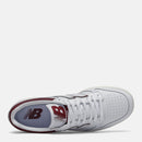 Scarpe Unisex NEW BALANCE Sneakers 480 in Pelle colore White e Burgundy