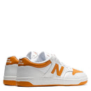 Scarpe Unisex NEW BALANCE Sneakers 480 in Pelle colore White e Orange