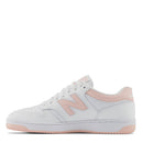 NEW BALANCE Damenschuhe 480 Sneakers aus weißem und rosa Haze-Leder