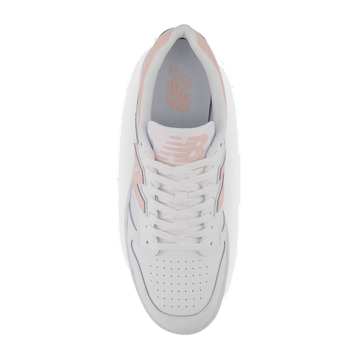 NEW BALANCE Damenschuhe 480 Sneakers aus weißem und rosa Haze-Leder