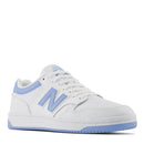 Scarpe Unisex NEW BALANCE Sneakers 480 in Pelle colore White e Light Aluminum