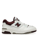 Herrenschuhe NEW BALANCE 550 Sneakers aus weißem und burgunderfarbenem Leder