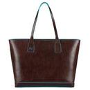 Borsa Donna PIQUADRO linea Blue Square Shopping Bag in Pelle Mogano con Porta iPad Mini BD3336B2