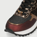 Scarpe Donna LIU JO Sneakers in Nappa con Inserti Metalizzati colore Burgundy