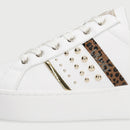 Scarpe Donna LIU JO Sneakers Bianche e Animalier con Borchie