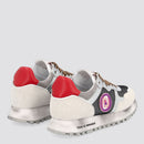 Damenschuhe LIU JO Sneakers aus Wildleder und Mesh in Silber und Fuchsia