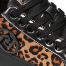 Scarpe Donna LIU JO Sneakers in Cavallino e Glitter colore Nero e Leopard