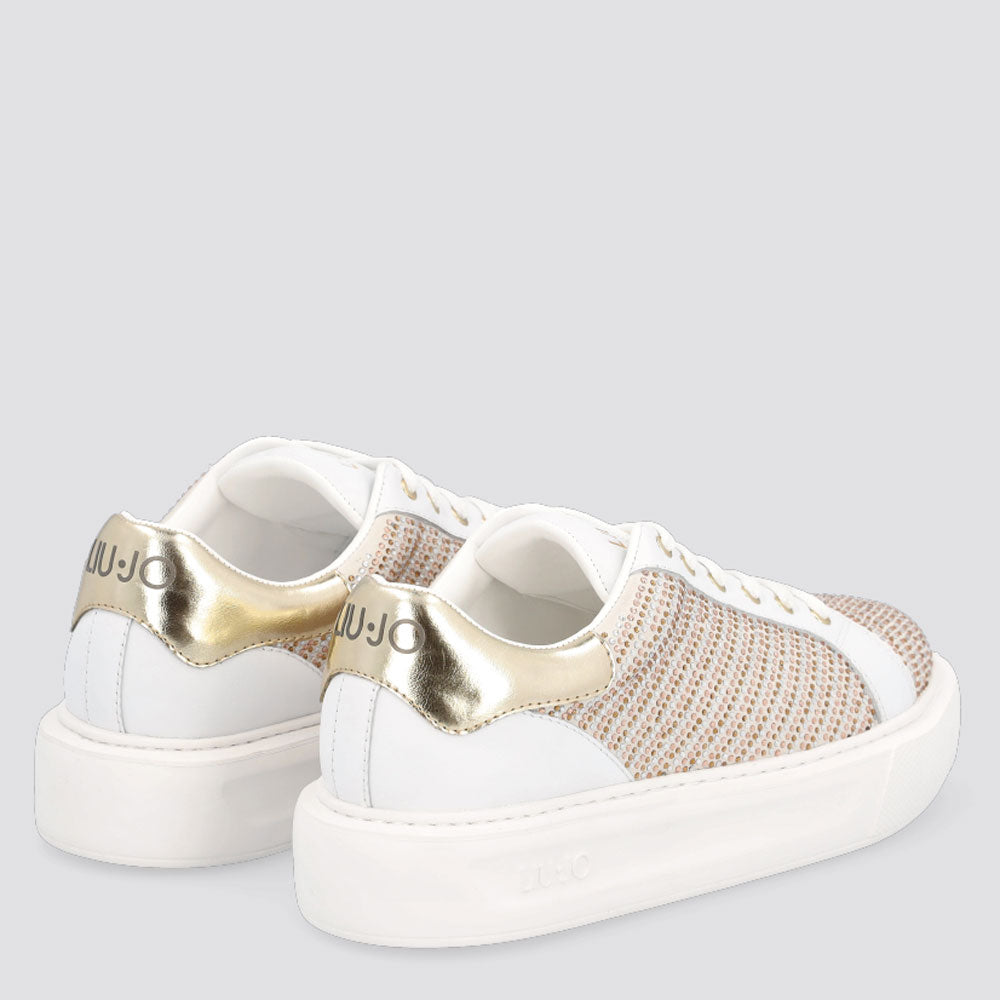 Scarpe Donna LIU JO Sneakers Bianche con Strass a sconto