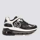 Scarpe Donna LIU JO Sneakers Platform in Pelle colore Nero e Silver