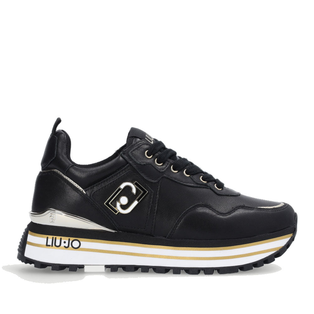 Scarpe Donna LIU JO Sneakers Platform Wonder 01 in Pelle Nera