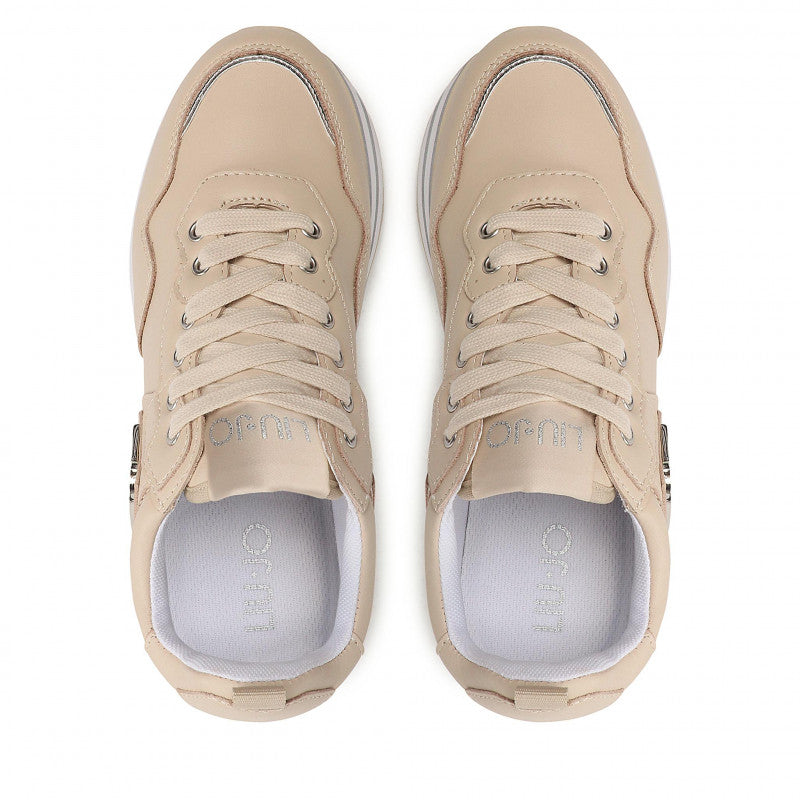 Damenschuhe LIU JO Wonder 01 Plateau-Sneaker aus Nude-Leder