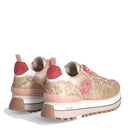 Damenschuhe LIU JO Maxi Wonder 24 Plateau-Sneaker mit Allover-Glitzer in der Farbe Gold