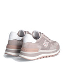 Damenschuhe LIU JO Amazing 16 Plateau-Sneaker aus Wildleder und hellem Mesh in der Farbe Mauve