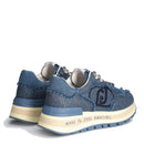 Damenschuhe LIU JO Amazing 20 Plateau-Sneaker aus ausgefranstem Glitzer-Denim