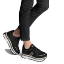 Scarpe Donna LIU JO Maxi Wonder 61 Sneakers Platform in Velluto Suede e Pelle colore Nero
