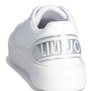 Scarpe Donna LIU JO Kylie 25 Sneakers in Pelle Bianca con Inserto Laminato