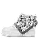 Scarpe Donna LIU JO Selma 02 Sneakers Platform in Pelle Bottalata Bianca con Foulard