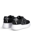 Scarpe Donna LIU JO Sneakers Tami 10 in Brighty Mesh con Maxi Logo Glitter Black