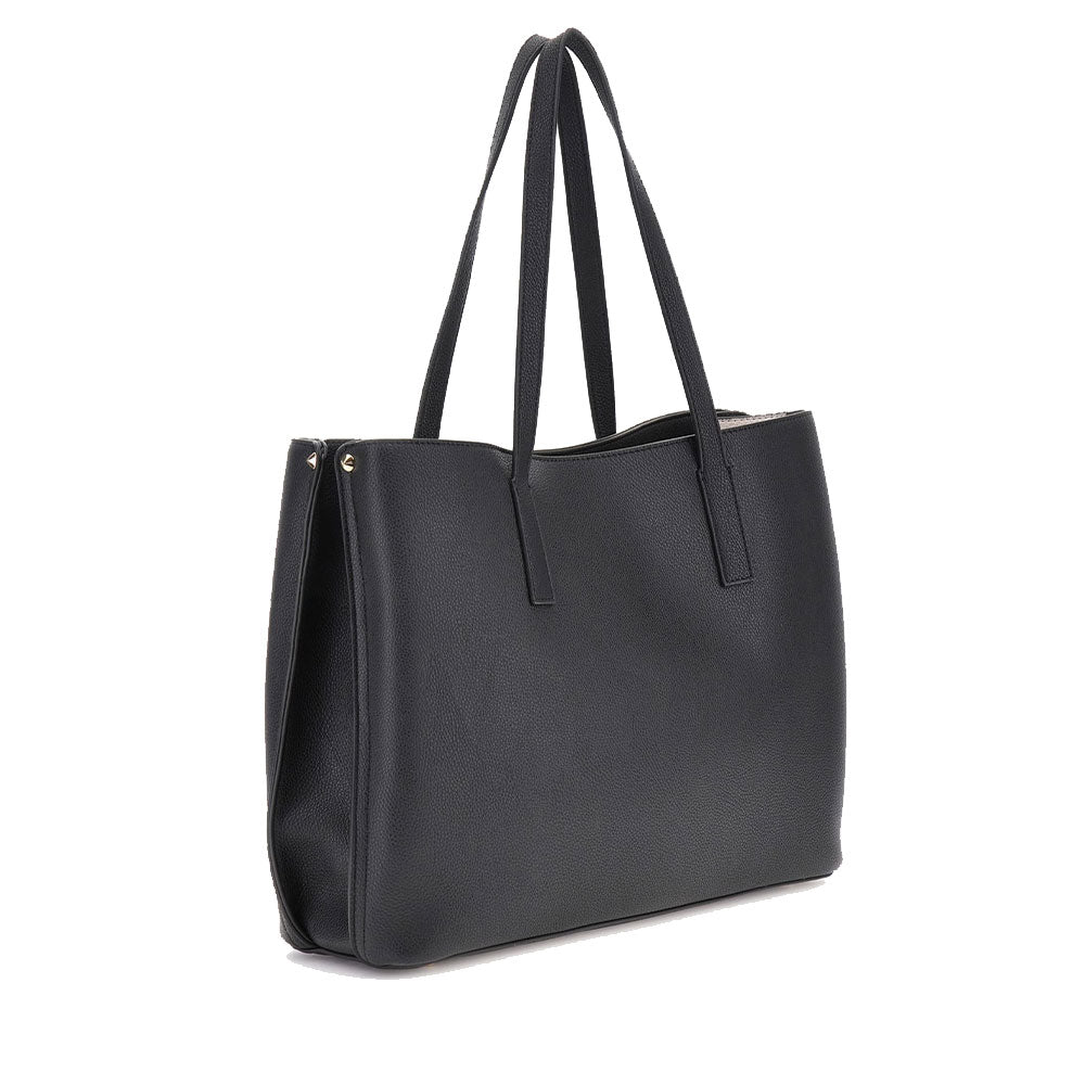 Damen-Schulter-Shopper-Tasche GUESS Meridian-Linie Farbe Schwarz