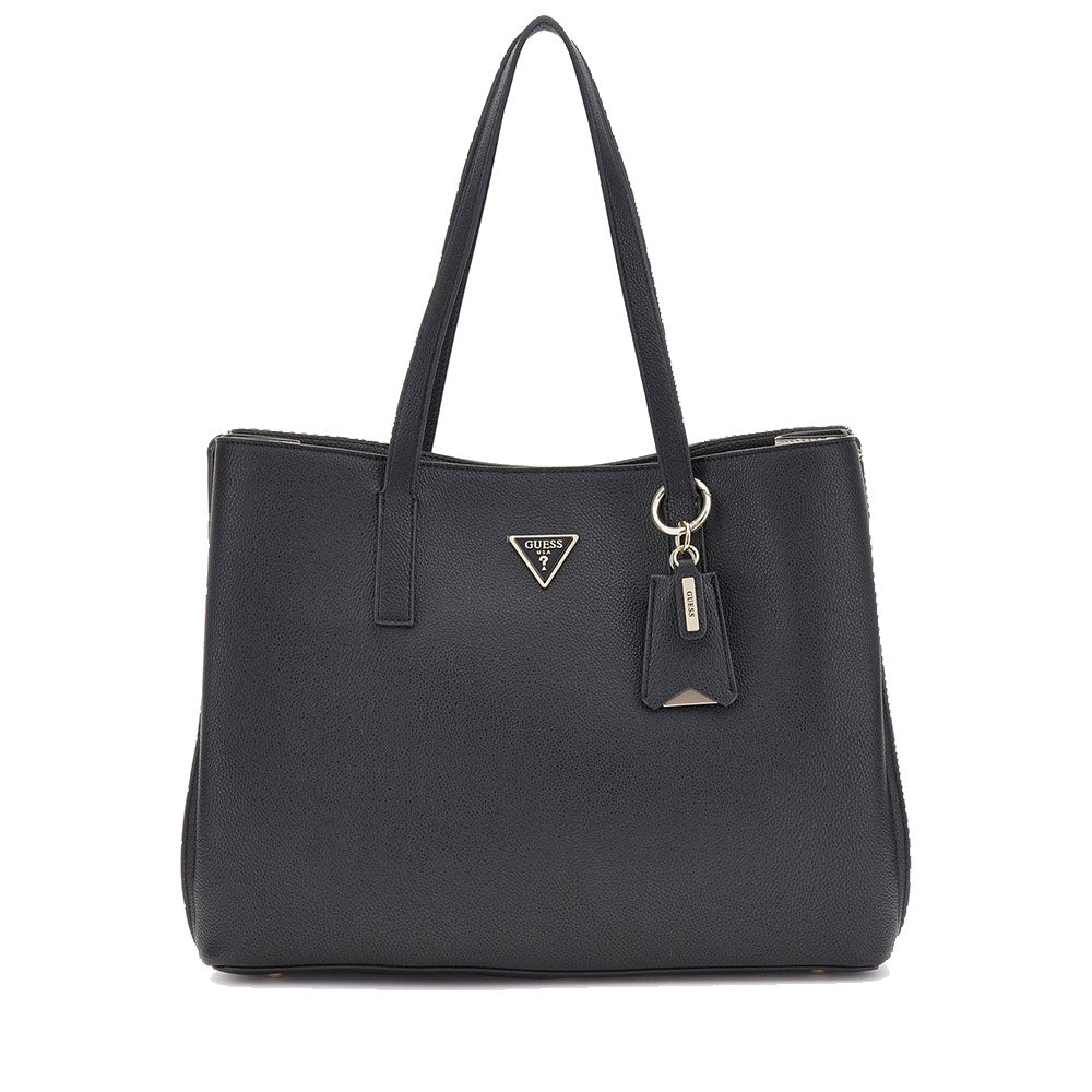 Damen-Schulter-Shopper-Tasche GUESS Meridian-Linie Farbe Schwarz