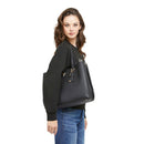Women's Black Shoulder Tote Bag GUESS Meridian