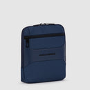 PIQUADRO Herrentasche aus Stoff und Leder, Farbe Blau, Gio-Linie – CA3084S124
