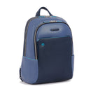 PIQUADRO 14" Laptop-Rucksack Blue Square Line aus blauem Leder - Blau - CA3214B2