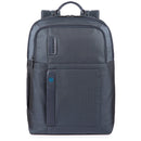 PIQUADRO 15,6" PC- und iPad-Rucksack Pulse P16-Linie aus blauem Stoff CA4174P16