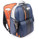 PIQUADRO 15,6" PC-Rucksack - Urban-Linie Blaues und graues Leder CA4550UB00BM mit Diebstahlschutz