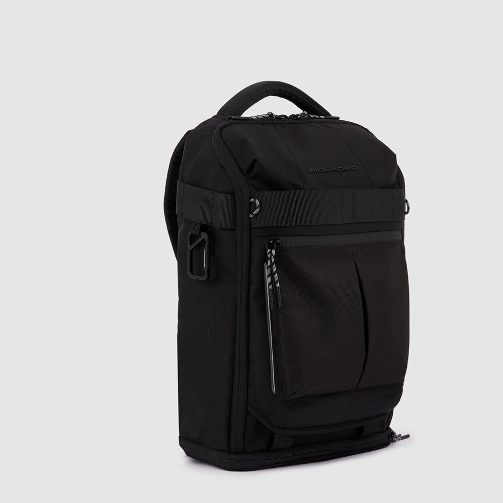 fahrradrucksack mit halterung PIQUADRO Fahrradrucksack aus schwarzem recyceltem Nylon mit 14-Zoll-Laptophalter Arne Line – CA5999S125L zum Sonderpreis – Cuoieriashop