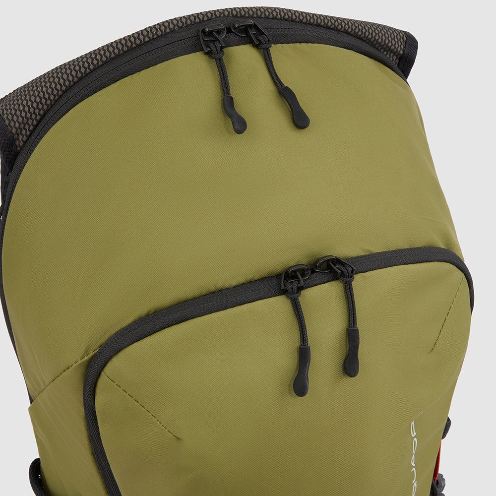 PIQUADRO faltbarer Rucksack für 14-Zoll-PC-Halter aus recyceltem Nylon, faltbare Linie, Farbe Gelb und Chrom – CA6006FLD