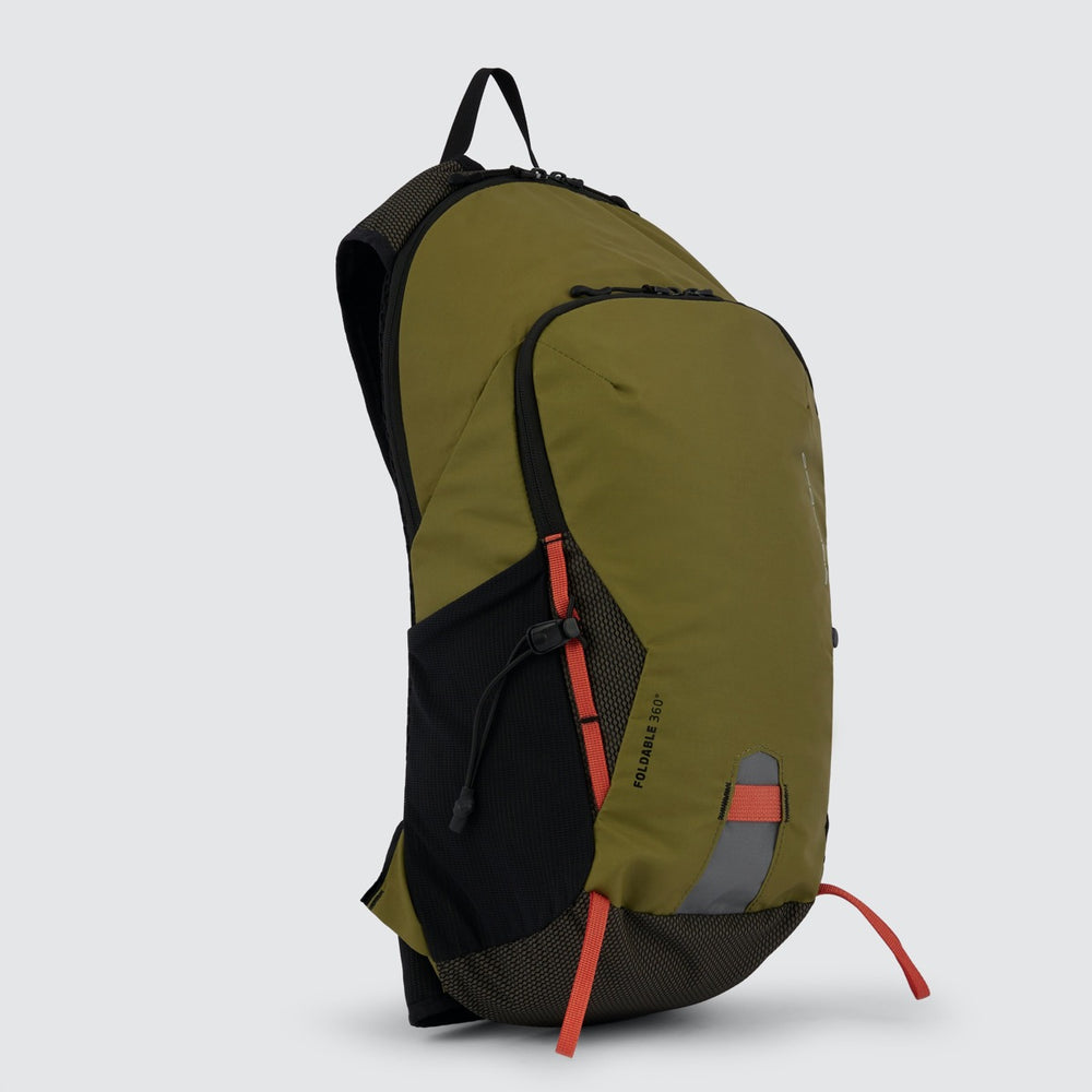 PIQUADRO Faltrucksack für 14-Zoll-PC-Halter aus recyceltem Nylon, faltbare Linie, Farbe Militärgrün – CA6006FLD