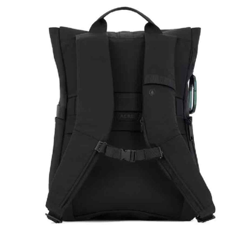 PIQUADRO Roll-Top-Rucksack mit 15-Zoll-PC-Halterung aus recyceltem Stoff, Farbe Schwarz – CA6144C2O